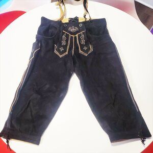 Boys’ Traditional Lederhosen – Size 28 Waist, Capri Length – Used – Real!